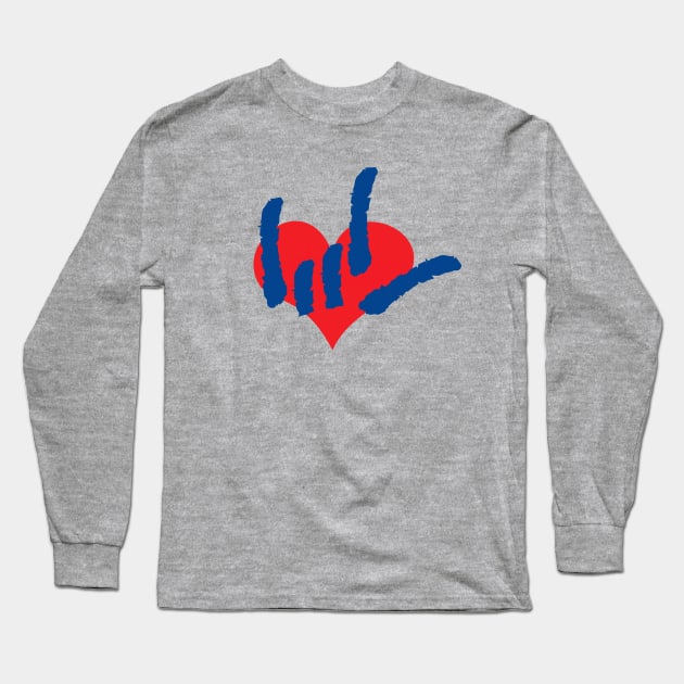 Deaf love Long Sleeve T-Shirt by wael store